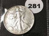 1940 Walking Liberty Half, AU