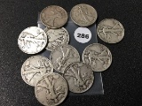 (10) 1940 P & S Walking Liberty Half Dollars