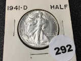 1941-D Walking Liberty Half, BU