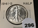 1941-S Walking Liberty Half, BU