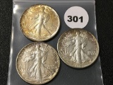 1941, 41-S, 41-D Walking Liberty Half Dollars