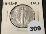 1942 Walking Liberty Half, AU
