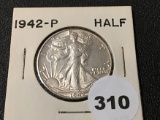 1942 Walking Liberty Half, AU