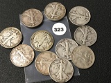 (11) 1942 Walking Liberty Half Dollars, Mixed Mint