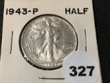 1943 Walking Liberty Half, AU