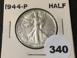 1944 Walking Liberty Half, UNC