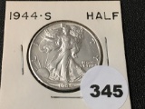 1944-S Walking Liberty Half, UNC