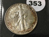 1945 Walking Liberty Half, UNC