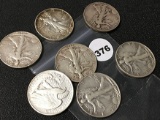 (7) 1946 Walking Liberty Half Dollars, Mixed Mints