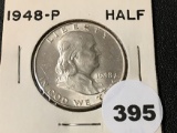 1948 Franklin Half, BU
