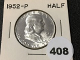 1952 Franklin Half, BU