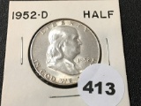 1952-D Franklin Half, UNC