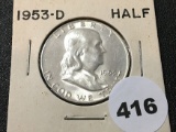 1953-D Franklin Half, UNC