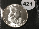 1955 Franklin Half, BU