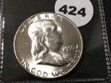 1955 Franklin Half, BU