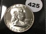 1955 Franklin Half, BU