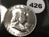 1955 Franklin Half, BU