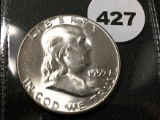 1955 Franklin Half, BU