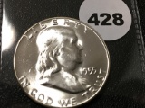 1955 Franklin Half, BU
