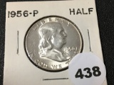 1956 Franklin Half, BU