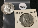 (2) 1956 Franklin Half