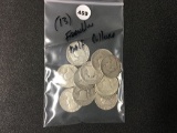 (13) Franklin Half Dollars