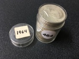 Roll of 1964 Kennedy Half Dollars, Near UNC