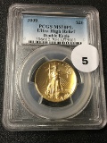 2009 $20 Gold Ultra High Relief PCGS MS70PL, 24k .999. Roman Numeral, Very