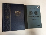 (2) Used (Book Only) Liberty Walking Half Dollars