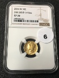 2016-W 10C Gold Mercury Dime NGC SP70 24k 1/10 oz.