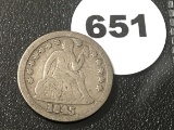 1845 Seated Dime