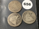 1857, 59, 76 Seated Quarters