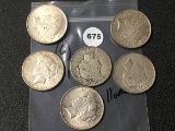 6 X $ 1922 Peace Dollars