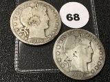 (2) 1906, 06-O Barber Half Dollars