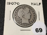 1907-D Barber Half