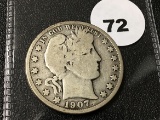 1907-O Barber Half