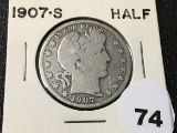 1907-S Barber Half