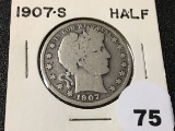 1907-S Barber Half