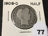 1908-D Barber Half