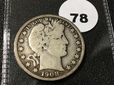 1908-D Barber Half