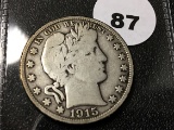 1915-D Barber Half