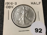 1916-S OBV Walking Liberty Half