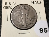 1916-S OBV Walking Liberty Half