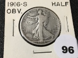 1916-S OBV Walking Liberty Half