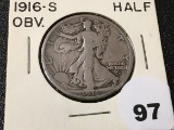 1916-S OBV Walking Liberty Half