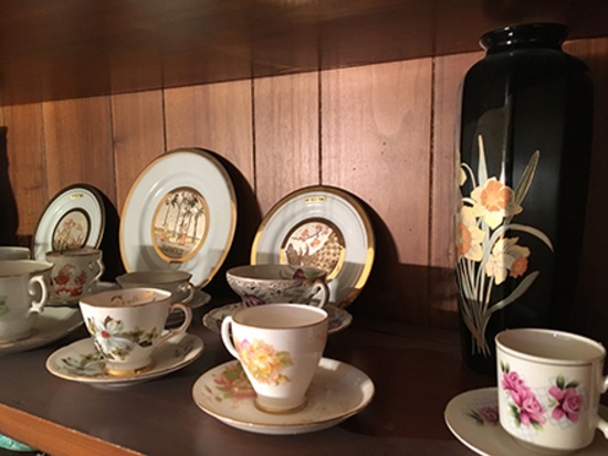 China Cups & Saucers, Vase & Plates