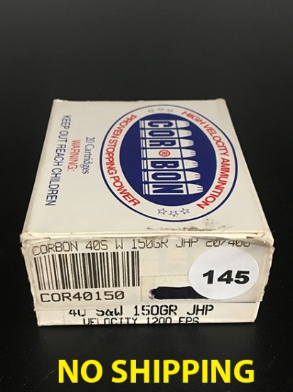 20 Rds, 40 S + W, 150 gr, JHP
