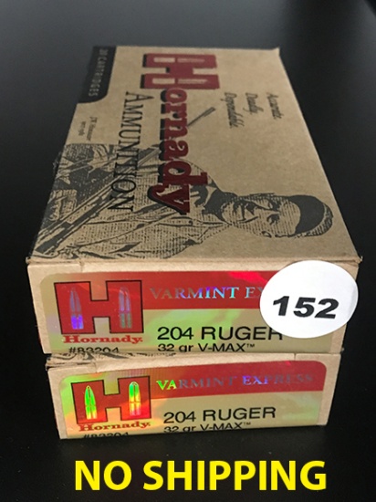 40 Rds, 204 Ruger, 32 gr