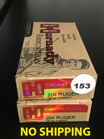40 Rds, 204 Ruger, 32 gr