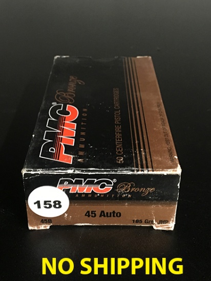 50 Rds, 45 Auto, 185 gr, JHP